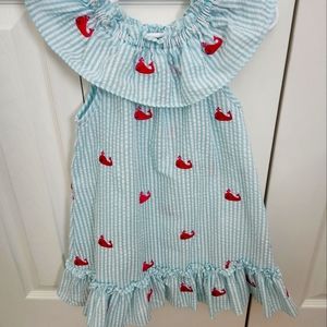 Seersucker Whale Dress